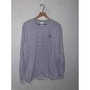 Vintage Skiing Long Sleeve Shirt Breckenridge Colorado Skiing Tee Gray 90s Large